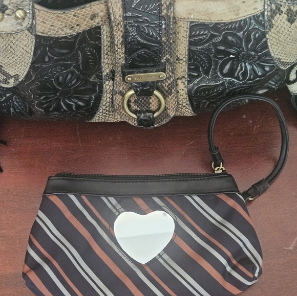 Sharif Studio Tooled Leather Earth Tone Shoulder Bag Purse - Picture 6 of 12